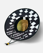 Load image into Gallery viewer, Youth Checkerz Straw Hat - Black and White