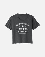 Load image into Gallery viewer, Womens Fast Feeling Cropped Tee - Black