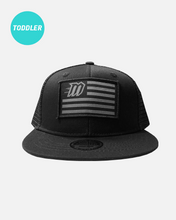 Load image into Gallery viewer, Toddler Ghosted Flag Hat - Black