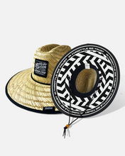 Load image into Gallery viewer, Illusion Straw Hat - Black and White