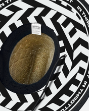 Load image into Gallery viewer, Illusion Straw Hat - Black and White