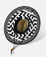 Load image into Gallery viewer, Youth Illusion Straw Hat - Black and White