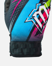 Load image into Gallery viewer, Elite E1 Neon Bolt Riding Glove - Blue and Black