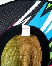 Load image into Gallery viewer, Youth Neon Bolt Straw Hat - Pink, Green and Blue