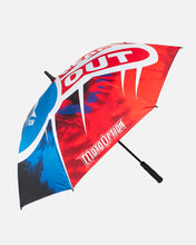 Load image into Gallery viewer, Peace Out Umbrella - Red, White & Blue