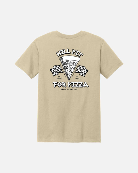 Youth Pit for Pizza Tee - Sand