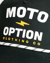 Load image into Gallery viewer, Stacked Bolt Performance Rope Hat - Black