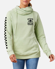 Load image into Gallery viewer, Womens World Tour Funnel Neck Hoodie - Celadon Green