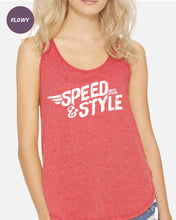Load image into Gallery viewer, WOMENS SPEED &amp; STYLE TANK - HEATHER RED
