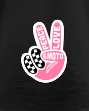 Load image into Gallery viewer, Peace Love Moto Tee - Heather Gray