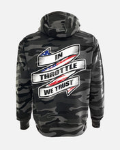 Load image into Gallery viewer, MENS BANNER HOODIE - BLACK CAMO
