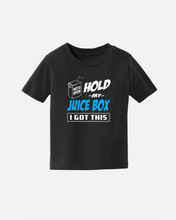 Load image into Gallery viewer, Toddler Hold My Juice Box Tee - Black and Blue