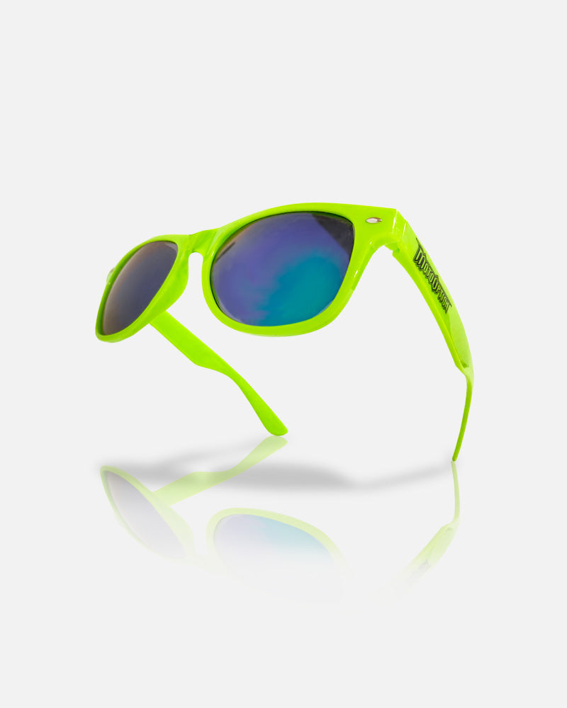 Wayfarer Sunglasses Neon Green – MotoOption - Main Image