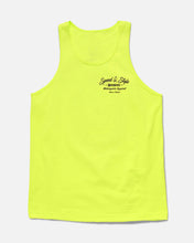 Load image into Gallery viewer, MENS SPEED AND STYLE TANK - NEON YELLOW
