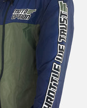 Load image into Gallery viewer, Stacked Windbreaker Jacket - Green and Navy