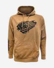 Load image into Gallery viewer, Men&#39;s brown wave the flag hoodie sweatshirt
