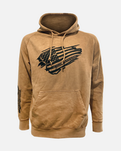 Load image into Gallery viewer, Men's brown wave the flag hoodie sweatshirt