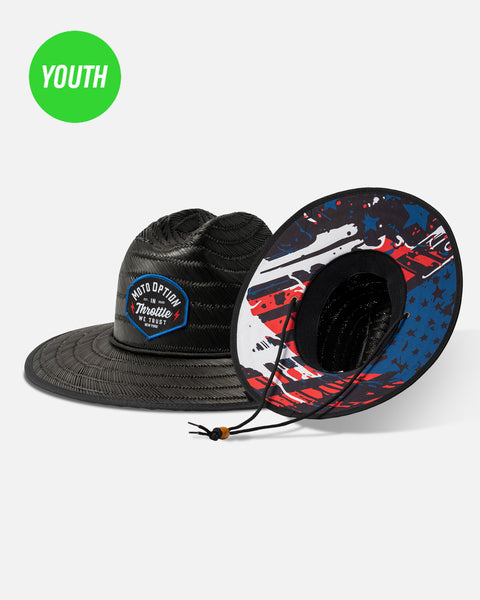 Youth Blackout Edition Straw Hat - Freedom