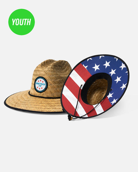 Youth Straw Hat - Send it RWB