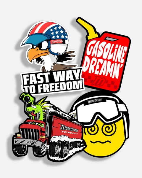 Motocross stickers, dirtbike sticker, motorsports sticker, motooption, Fast way to freedom, moto sticker