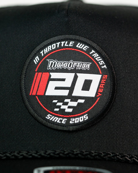 20th Anniversary Premium Rope Hat - Black