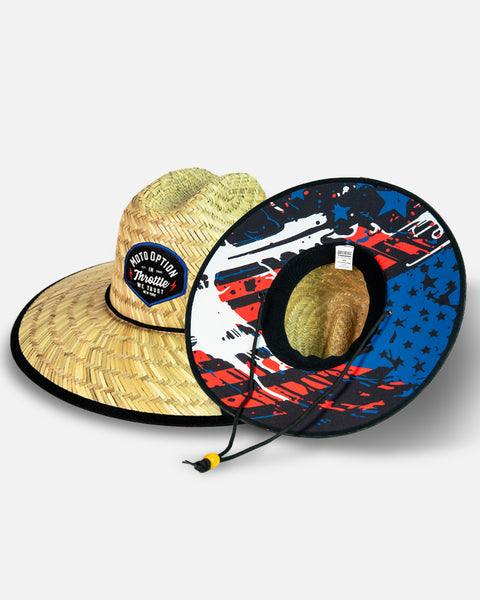 Freedom Straw Hat - Red, White and Blue