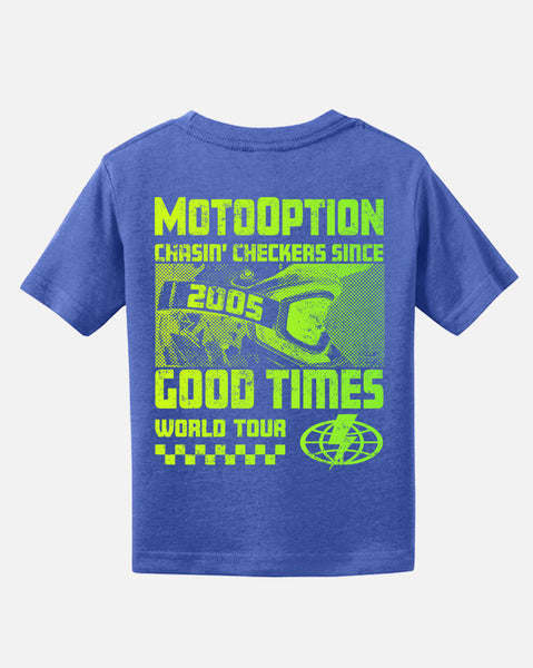 Toddler World Tour Tee - Vintage Royal