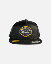 Load image into Gallery viewer, Stunner Flat Brim Trucker Hat - Black Camo
