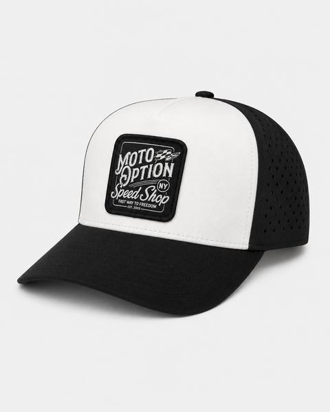 Youth Fast Way Performance Hat - Black/White