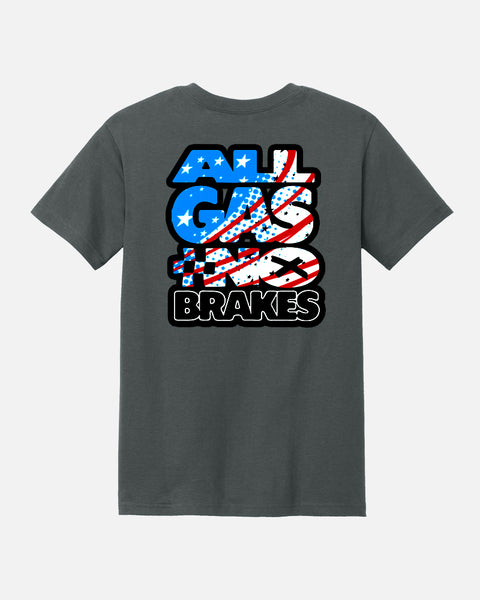 Mens All Gas No Brakes Tee - Charcoal