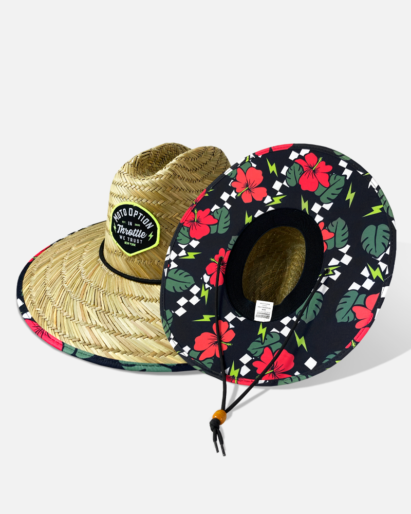 Motocross hat, moto Straw hat, straw hat, Floral Straw hat, Race straw hat, checkers straw hat, moto sun hat, moto hat, motooption