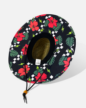 Load image into Gallery viewer, Aloha Straw Hat - Green, Red and Black
