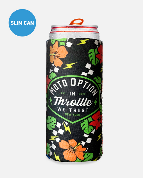 Aloha Slim Can Koozie - Floral