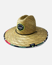 Load image into Gallery viewer, Aloha Straw Hat - Green, Red and Black
