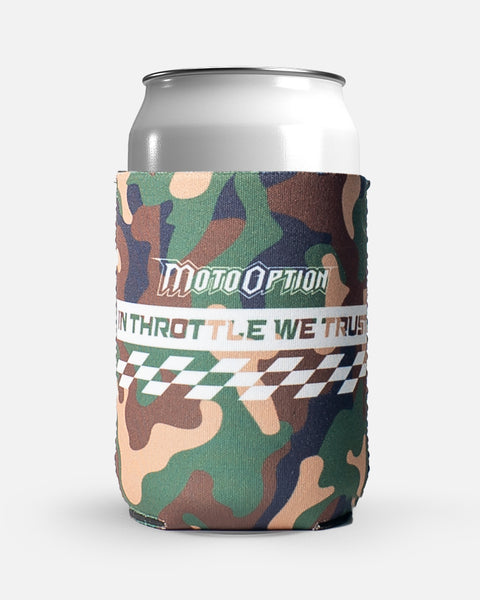 In Throttle We Trust Koozie - Camo