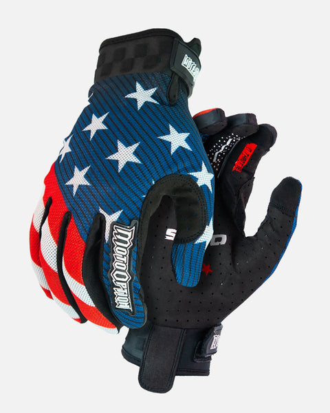 Elite E1 Stars and Stripes Riding Glove - Red, White and Blue