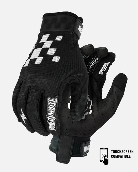 Elite E1 Checkers Riding Glove - Black
