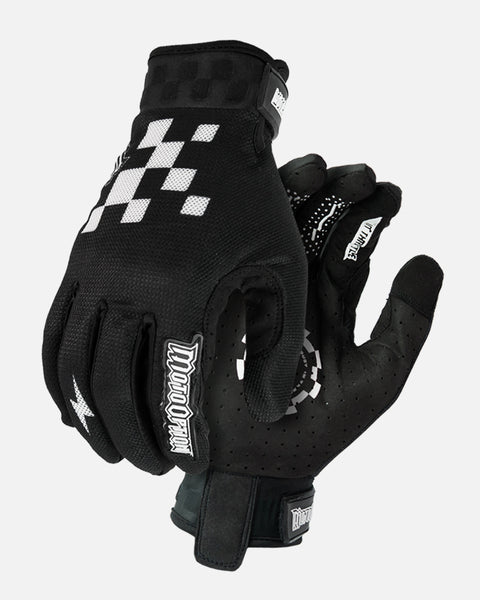 Elite E1 Checkers Riding Glove - Black