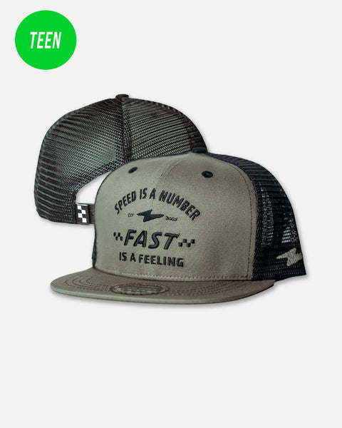 Teen Fast Feeling Hat - Charcoal