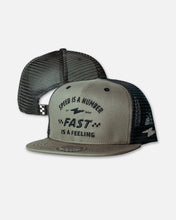 Load image into Gallery viewer, Fast Feeling Premium Flat Brim Trucker - Charcoal
