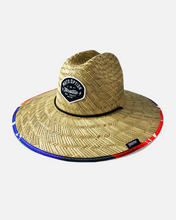 Load image into Gallery viewer, Fireworks Straw Hat - Red, White and Blue
