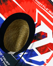 Load image into Gallery viewer, Fireworks Straw Hat - Red, White and Blue
