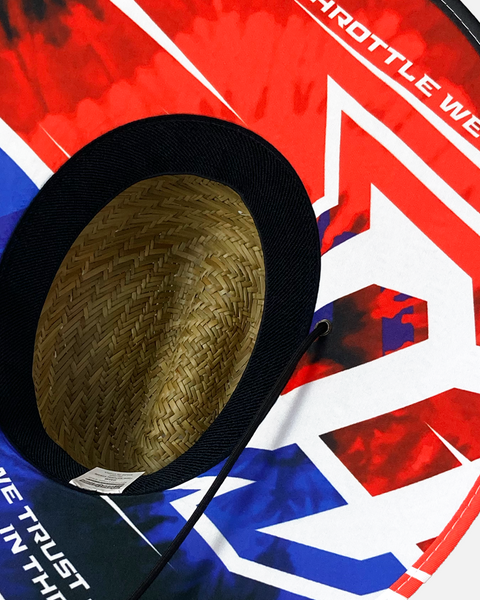 Fireworks Straw Hat - Red, White and Blue