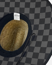 Load image into Gallery viewer, Ghosted Flag Straw Hat - Black and Gray

