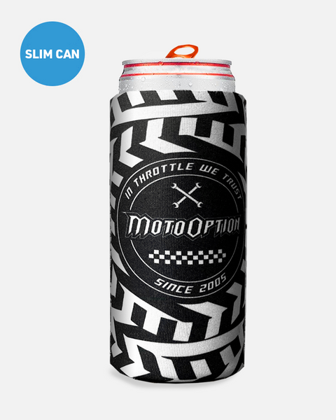 Illusion Slim Can Koozie - Black and White