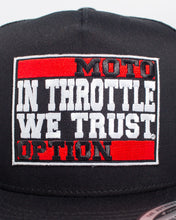 Load image into Gallery viewer, In Throttle We Trust Trucker Hat 2.0 - Black
