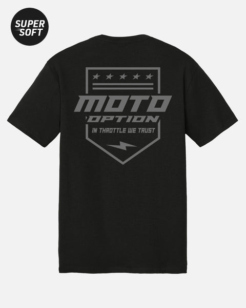 Mens Moto Flag Tee - Black