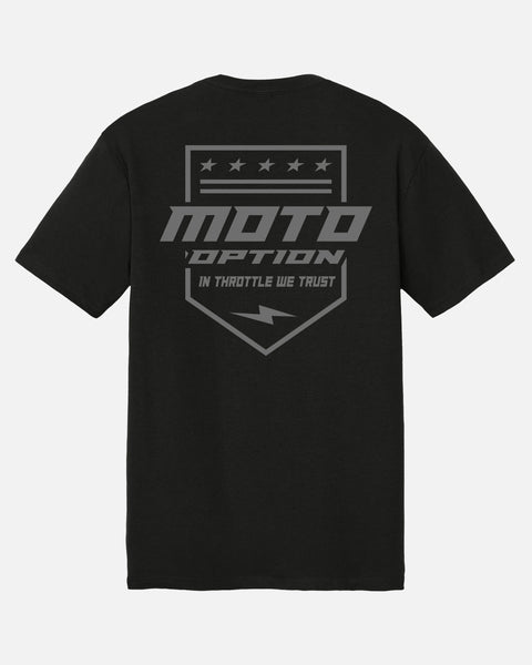 Mens Moto Flag Tee - Black