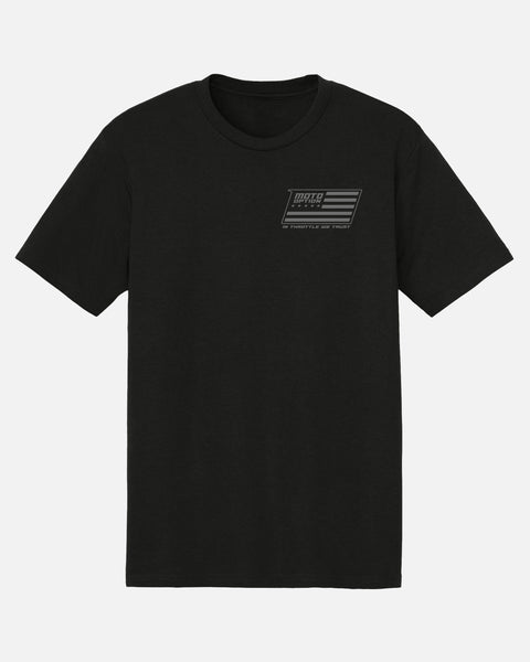 Mens Moto Flag Tee - Black