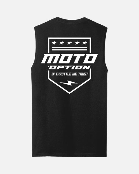 Mens Moto Flag Sleeveless - Black
